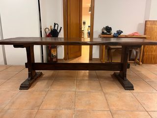 Mesa comedor madera maciza rústica