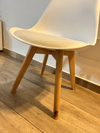 Set 4 Sedie Sala da Pranzo Gambe Legno