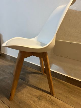 Set 4 Sedie Sala da Pranzo Gambe Legno