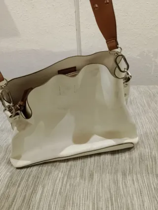 Bolso Parfois blanco y marrón