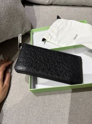 Monedero Tous Negro Piel Oso