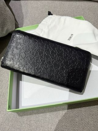 Monedero Tous Negro Piel Oso