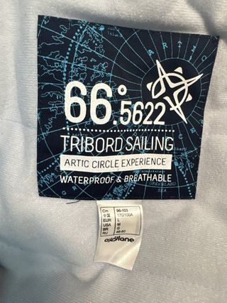 Cazadora Tribord Mujer Azul Impermeable