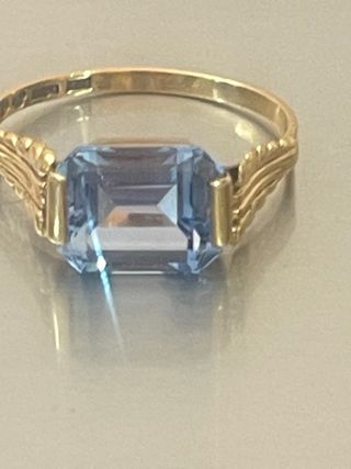 Anillo Oro 18k Aguamarina Natural 2.00 Ct