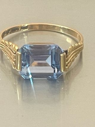 Anillo Oro 18k Aguamarina Natural 2.00 Ct