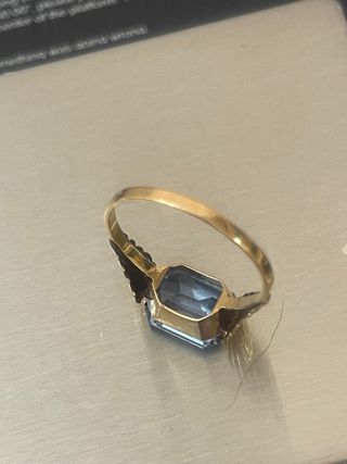 Anillo Oro 18k Aguamarina Natural 2.00 Ct