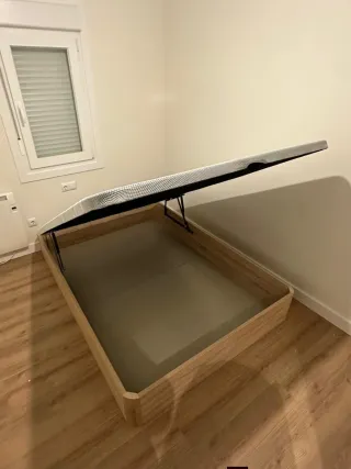 Canapé abatible madera y tela