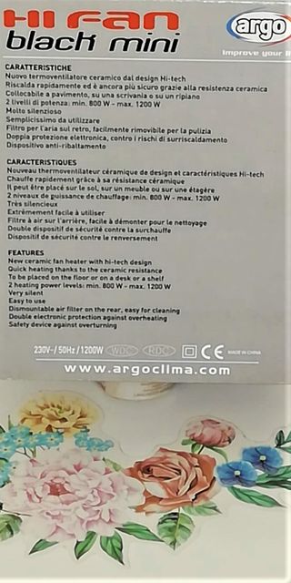 Termoventilatore Ceramico Argo Hi-Fan