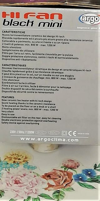 Termoventilatore Ceramico Argo Hi-Fan
