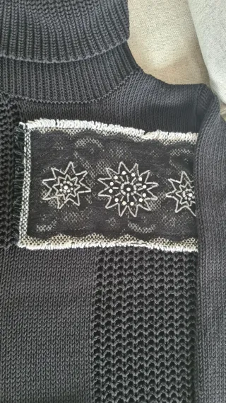 Jersey negro cuello alto mujer Talla M