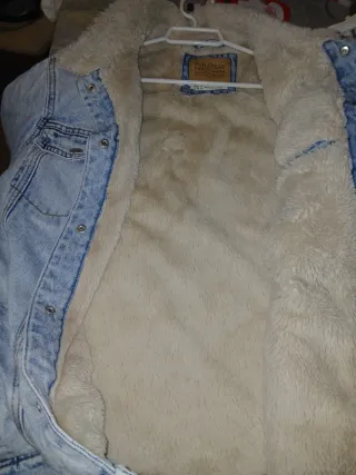 Chaqueta de hombre vaquera con forro de borrego