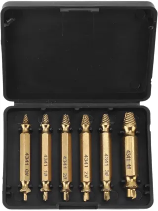 Juego de 6 brocas extractoras de tornillos