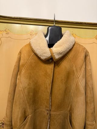 Giaccone Shearling Vintage Donna Beige/Marrone