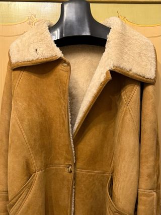 Giaccone Shearling Vintage Donna Beige/Marrone