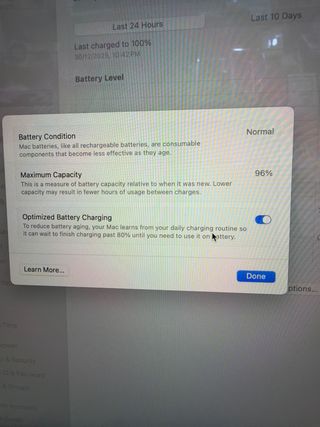 MacBook Air M3 Azul 256GB 8gb Ram battery 96%