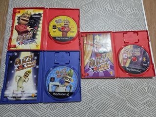Mandos Buzz! + 3 juegos ps2