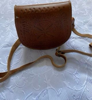 Bolso de piel auténtica con diseño