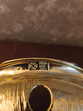 Brocca e piatto vintage oro