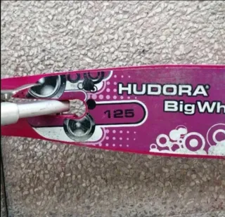 Patinete Hudora rosa y blanco