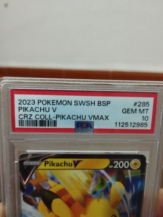 Pikachu V Black Star Promo SWSH285 PSA10