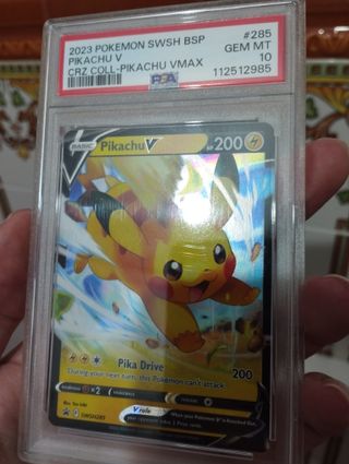 Pikachu V Black Star Promo SWSH285 PSA10