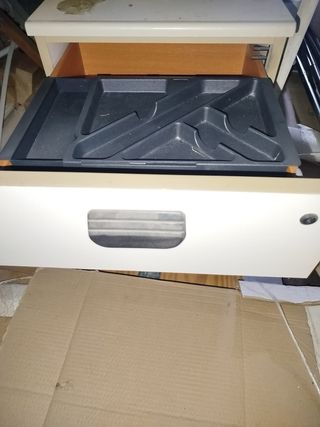 Cajonera metálica blanca 3 cajones