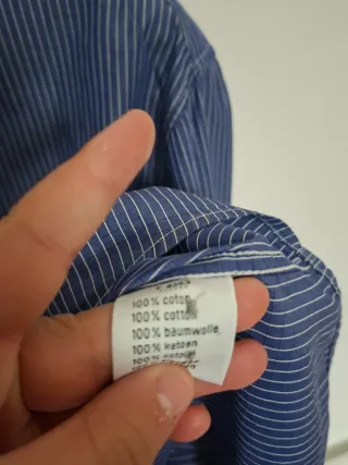 Camicia Lacoste uomo a righe blu