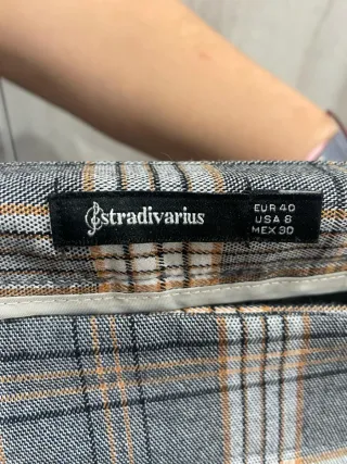 Falda pantalón cuadros botones