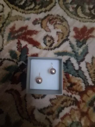 Pendientes mariposa niña oro y rojo