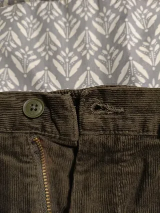 Pantalón cargo de pana verde