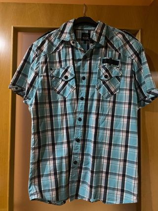 Camisa de manga corta a cuadros