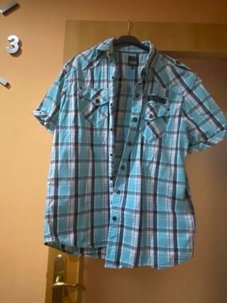 Camisa de manga corta a cuadros