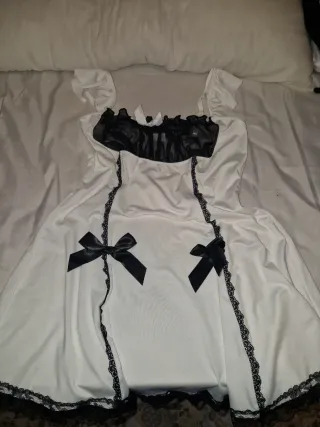 Vestido sexy negro y blanco