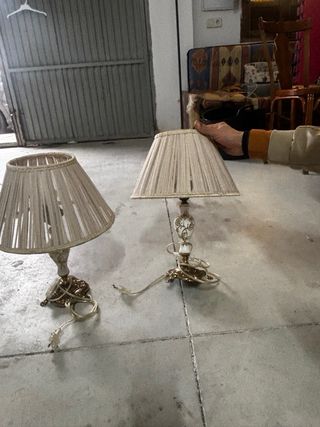 Lampada da terra e tavolino vintage asiatico