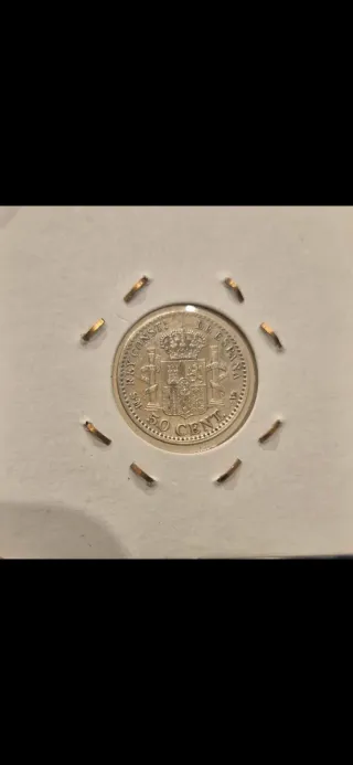 Moneda 50 céntimos Alfonso XIII 1904