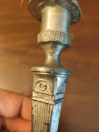 Candeliere in metallo per 1 candela