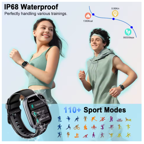 Smartwatch 1.91” con llamadas IP68 110 deportes.