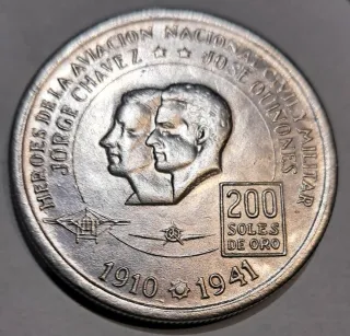 Moneda 200 soles de oro 1975 Plata