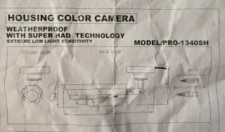 Cámara Color 1/3" Sony Super HAD CCD PRO-1340SH