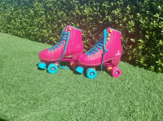 Patins Love Stakes Rosa e Azul