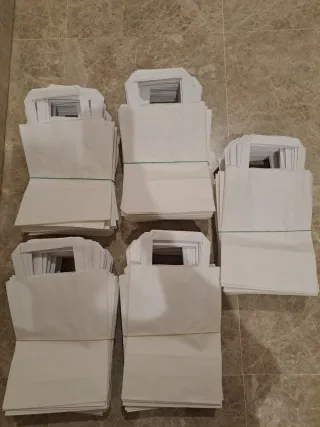 230 bolsas de papel kraft blancas