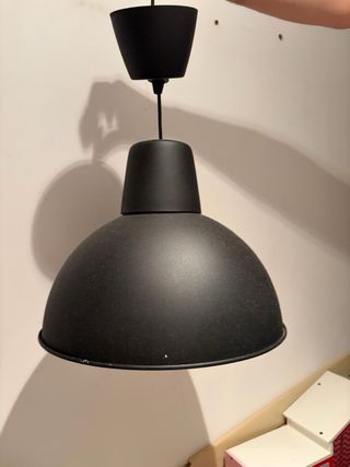 Lámpara colgante Ikea Skurup negra 38cm