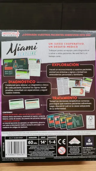 Medical Mysteries Miami Flatline Juego Cooperativo