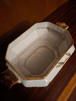 Sopera cerámica vintage decorada