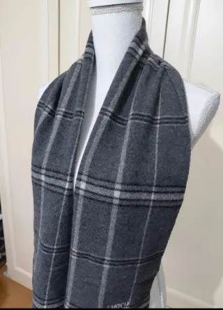 Sciarpa Enrico Coveri a quadri grigia