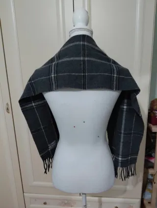 Sciarpa Enrico Coveri a quadri grigia