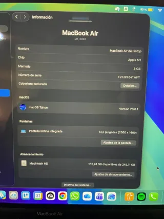 MacBook Air M1 Plata