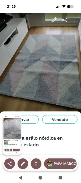 Alfombra estilo nórdica tonos nudes