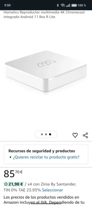 Homatics 2gb ram 32gb rom Box R Lite 4K Android TV