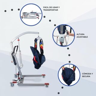 Grúa eléctrica | Incluye arnés 4 ganchos. Nueva.